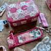 Écrin floral rouge et Mini pochette