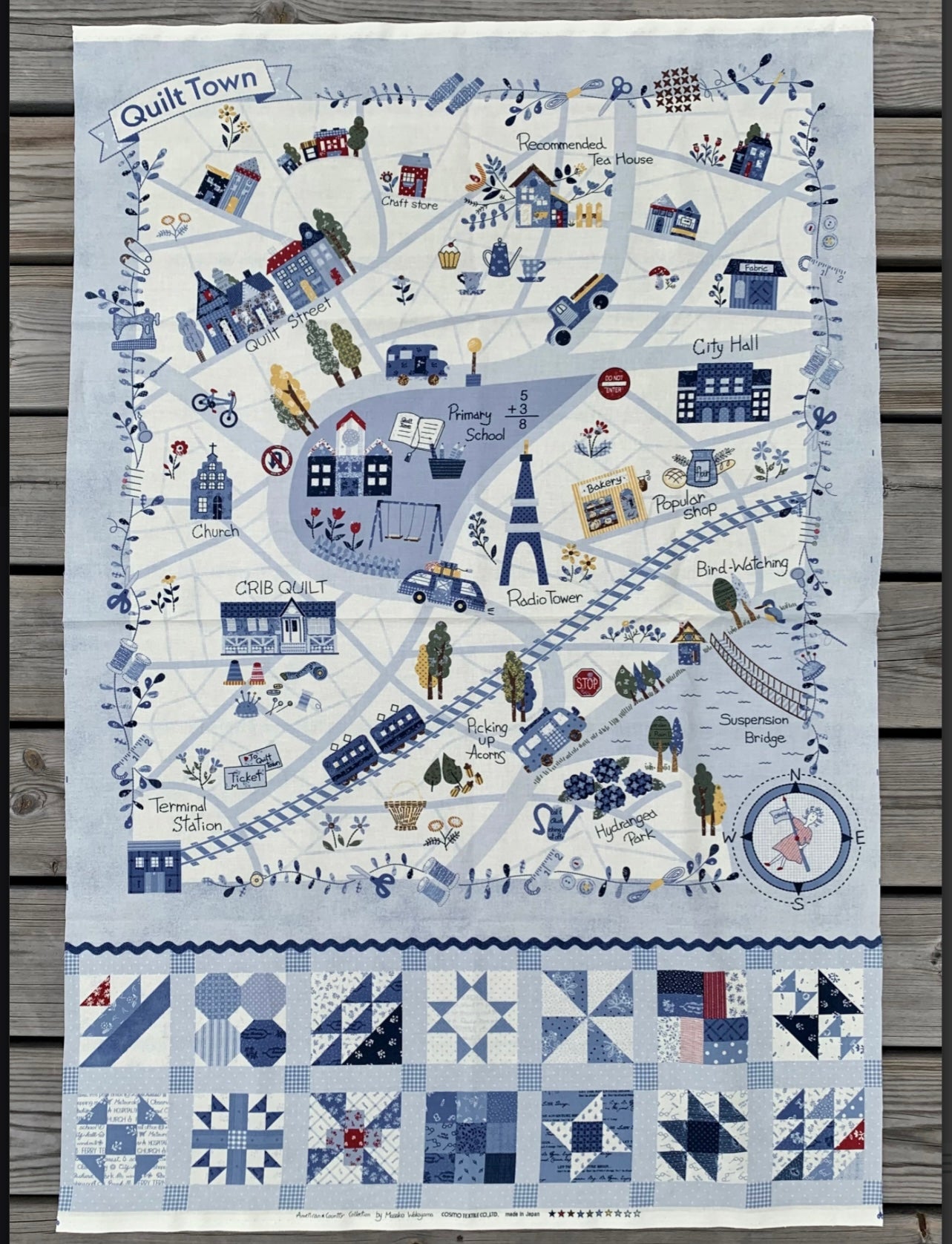 Panneau American country bleu