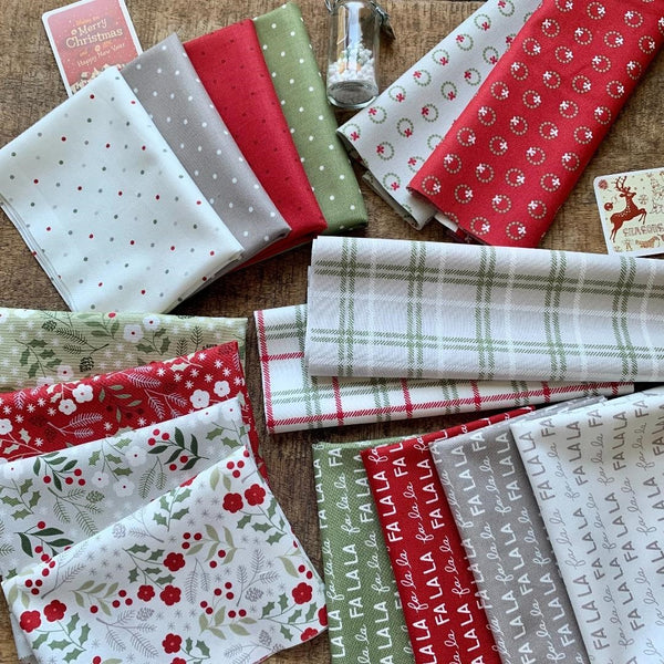 Lot tissus Christmas Eve de Lella boutique