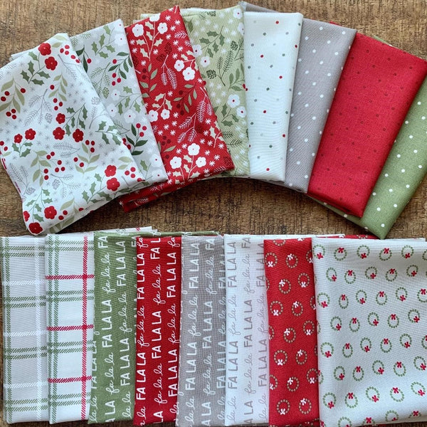 Lot tissus Christmas Eve de Lella boutique