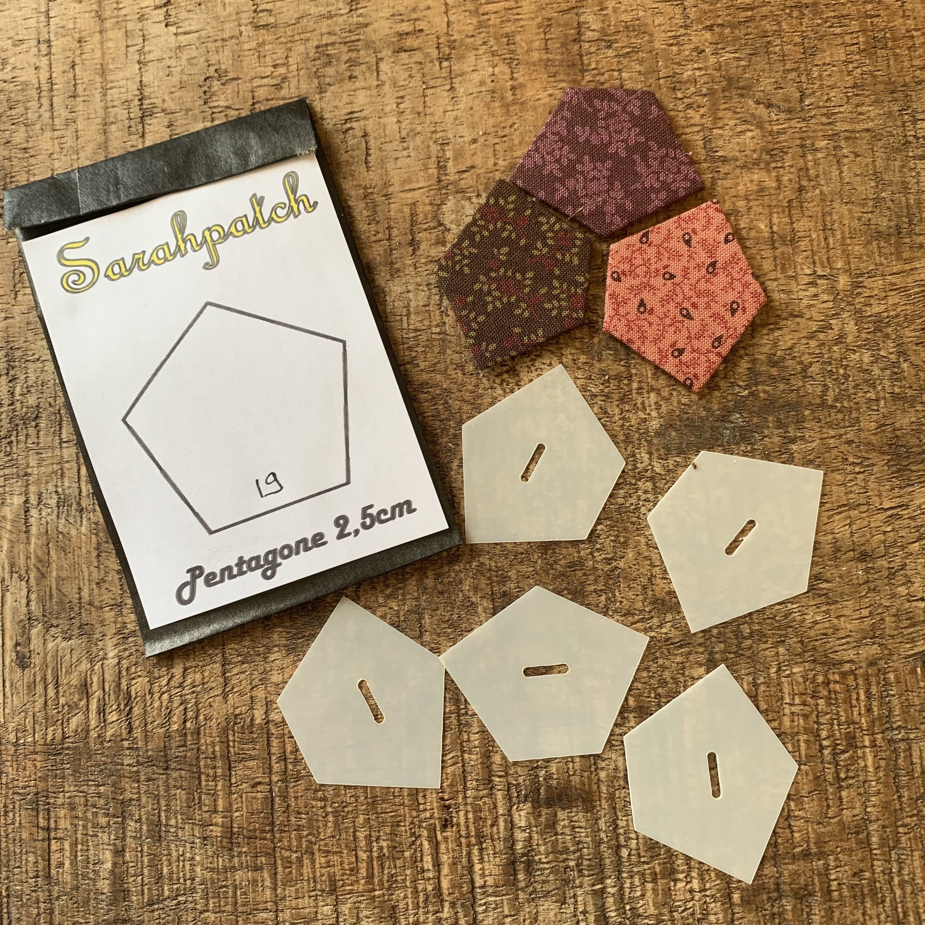 Gabarits Pentagones 2,5cm