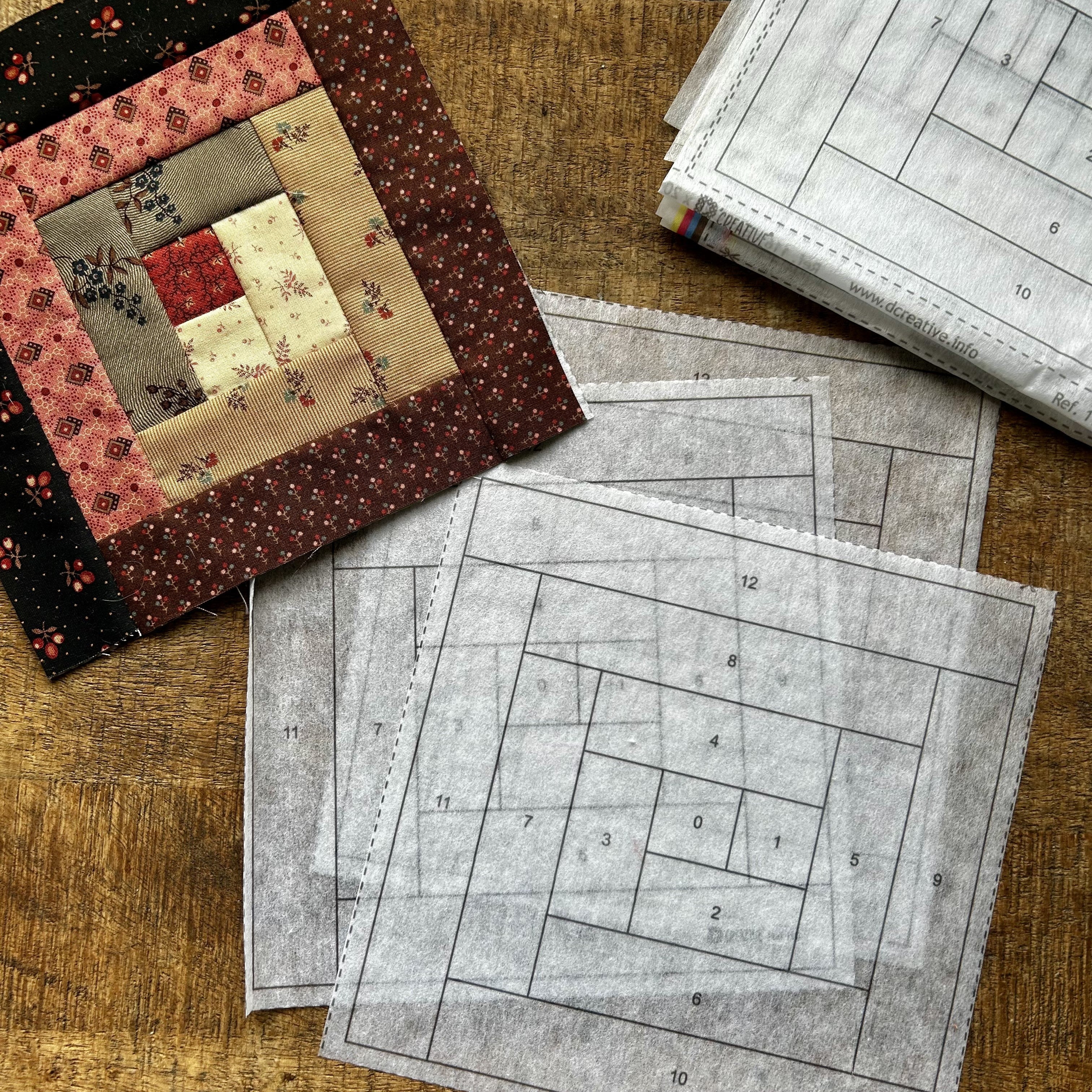 Supports à coudre Log cabin 20cm