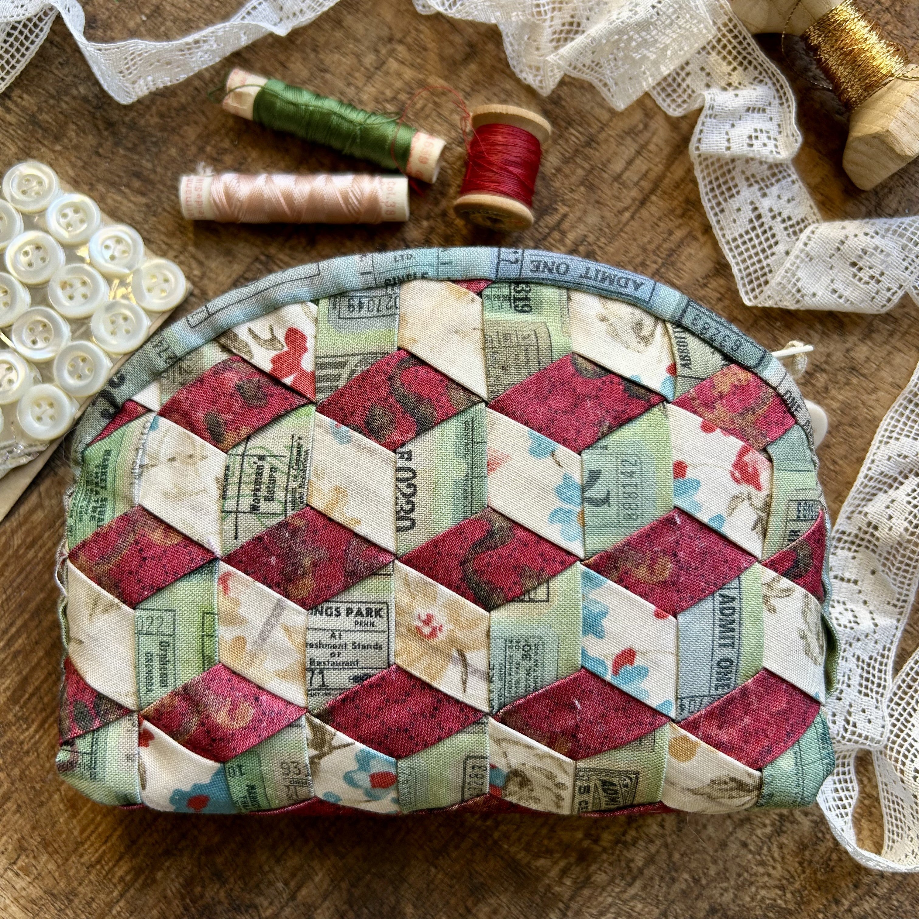 Pochette meshwork ticket vintage