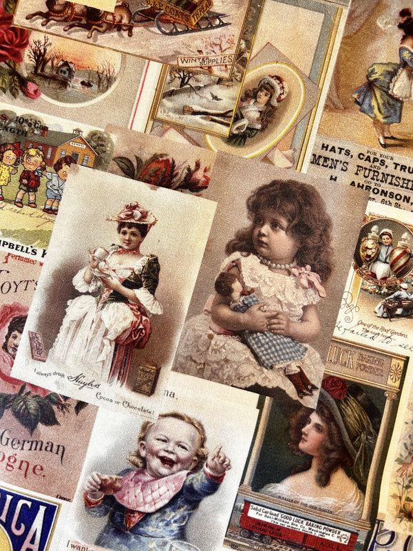 Tissu Patchwork Vintage Postcards 75/110cm