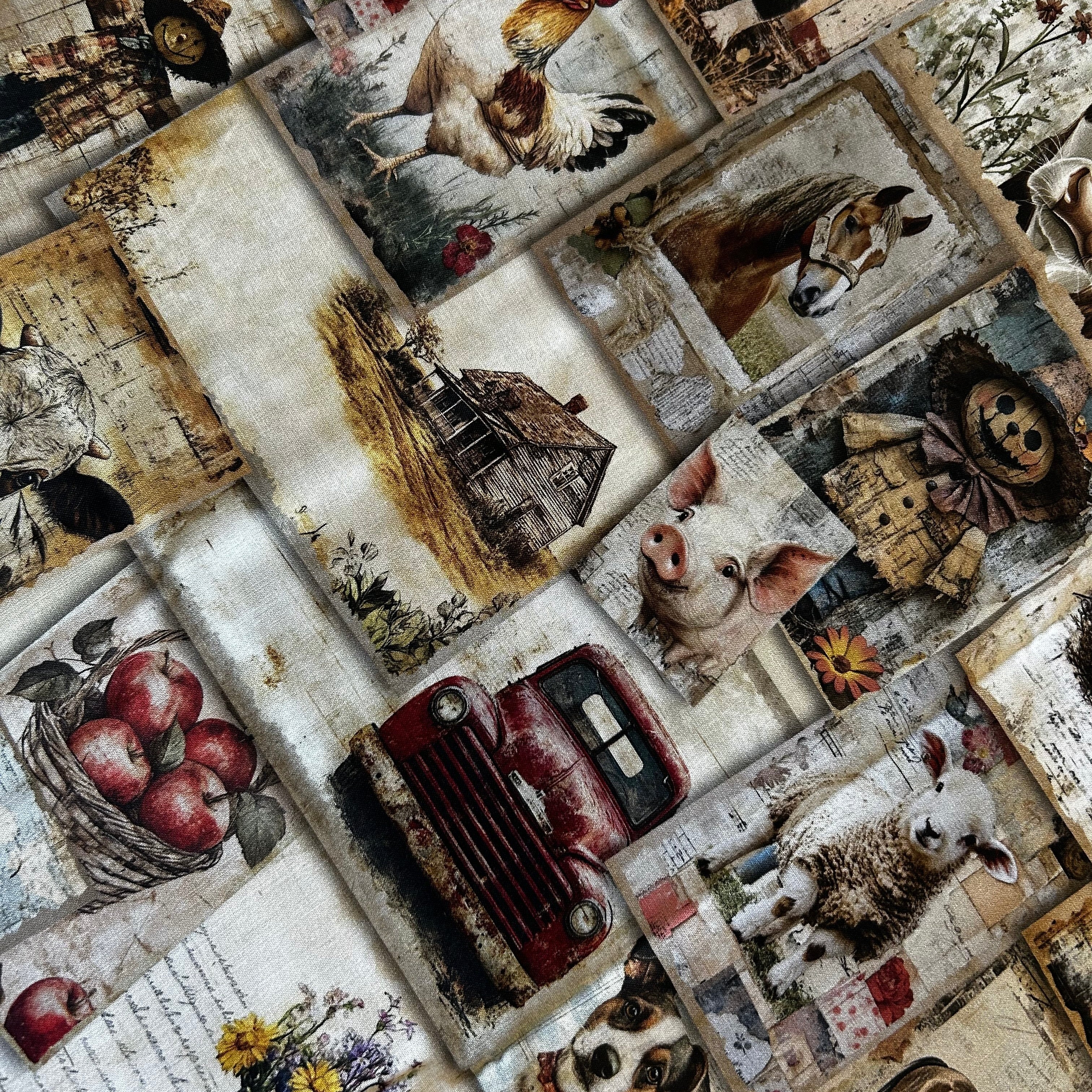 Tissu Patchwork Vintage Farm 50/110cm