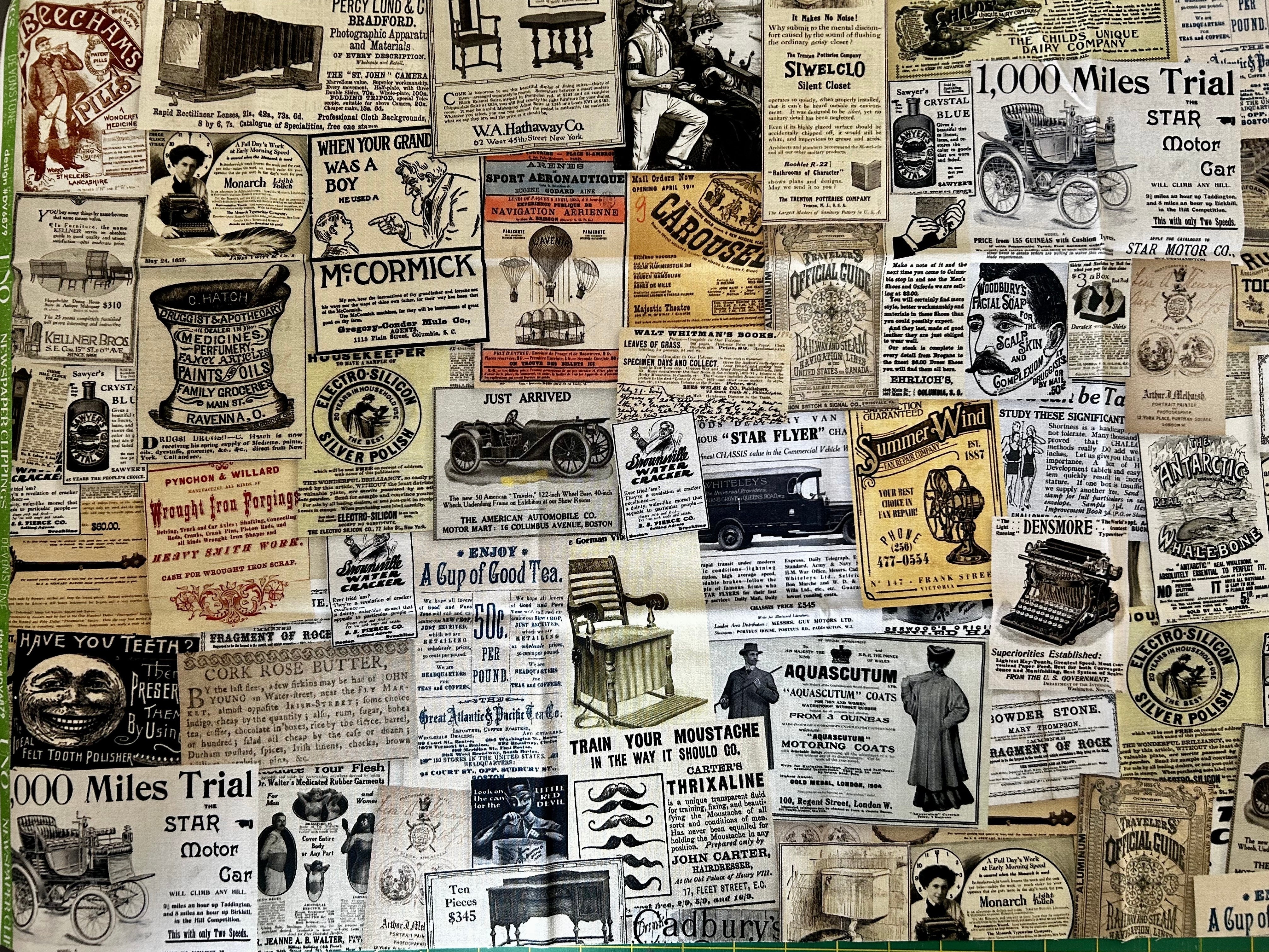 Tissu patchwork Newspaper clippings 50/110cm