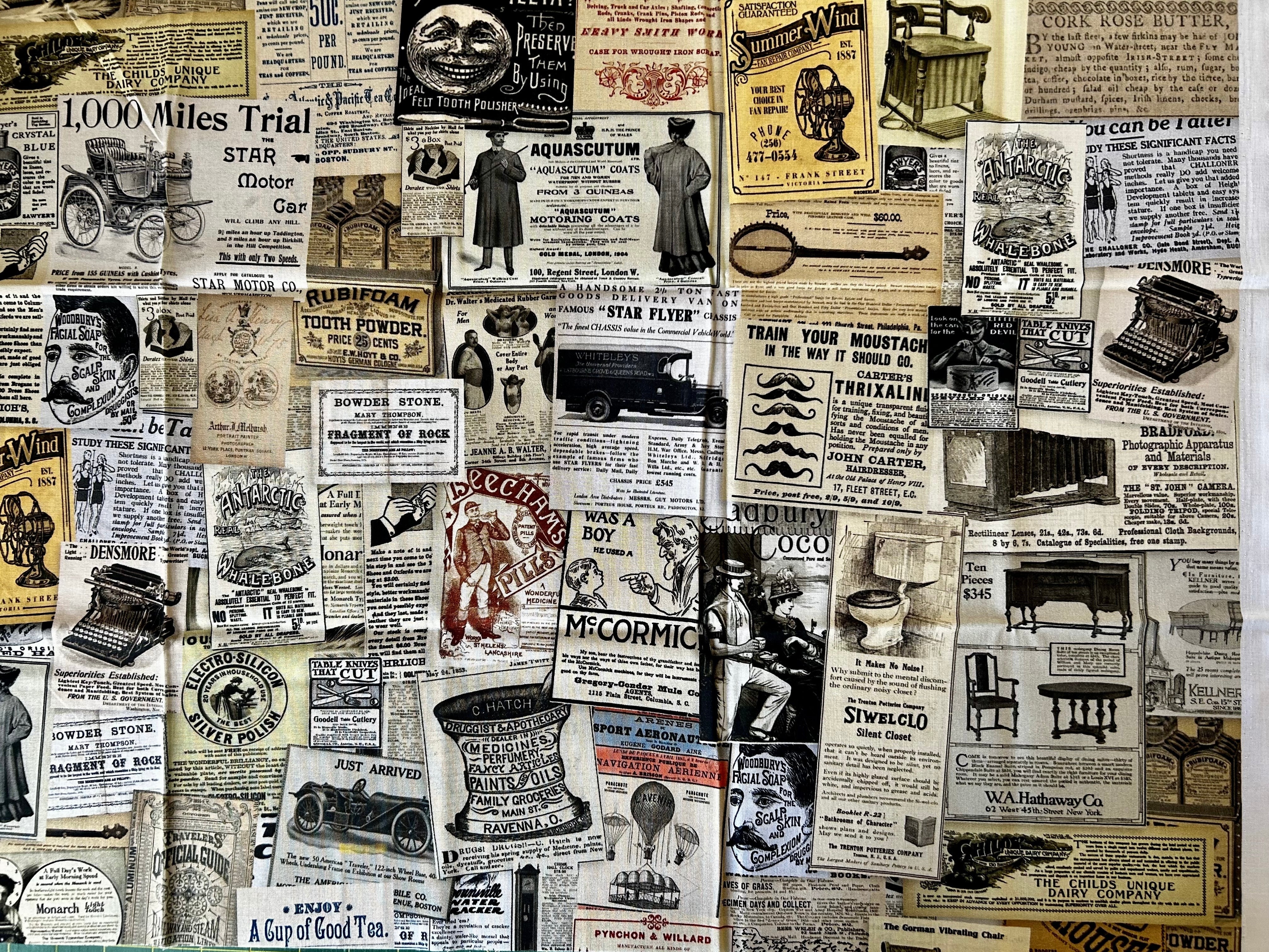 Tissu patchwork Newspaper clippings 50/110cm