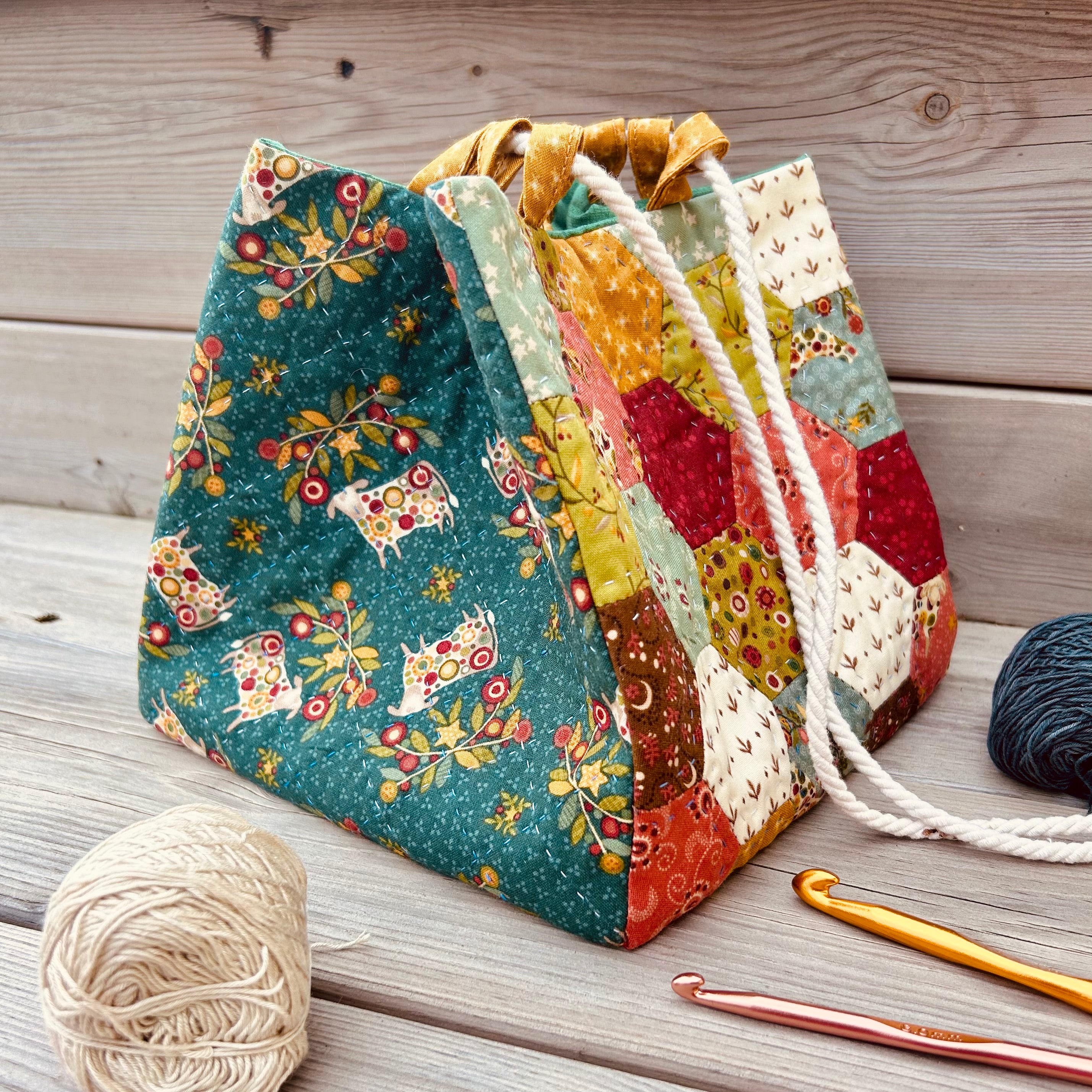 Sac carré Hexagones